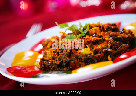 Pollo con spinaci, ( Sag ) di pollo Foto Stock