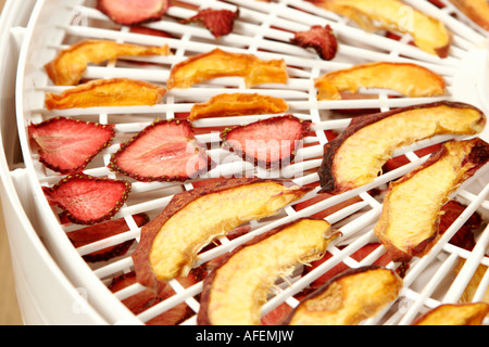 Essiccazione frutta Foto Stock
