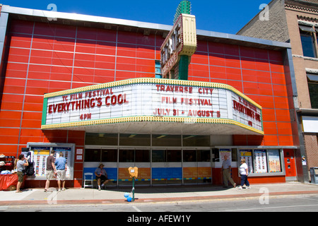 Il marchese di Traverse City film festival su un cinema di Traverse City Michigan Foto Stock