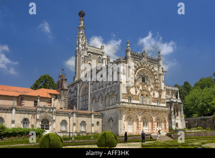 Il Portogallo, Regione Beira Litoral distretto, vicino a Coimbra, Bucaco Palace, ora un hotel. Foto Stock