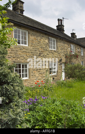 Rose Cottage uno della pestilenza Cottages in Eyam DERBYSHIRE REGNO UNITO Foto Stock