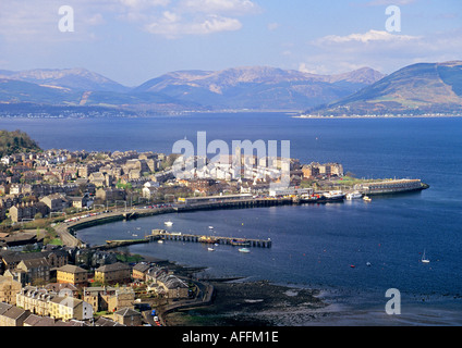 Gourock da Lyle Hill Greenock Foto Stock