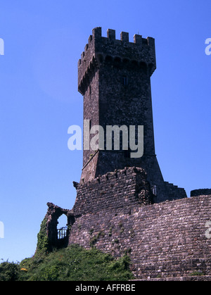 La torre principale della Rocca al di sopra di Radicofani in Toscana meridionale Foto Stock