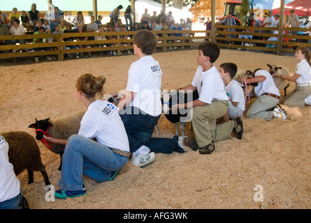 4H Club mostra zootecnica presso la Columbia County Fair in Chatham NY Foto Stock