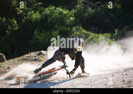 Mountain Biker che rientrano Foto Stock