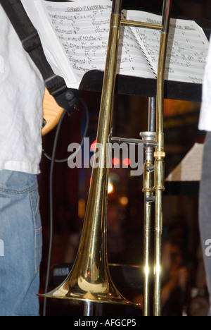 Trombone sul palco Foto Stock