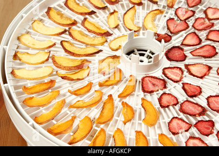 Essiccazione frutta Foto Stock