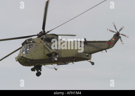 La British Royal Navy Sea King HC4 Commando trasporto truppa assualt elicottero Foto Stock