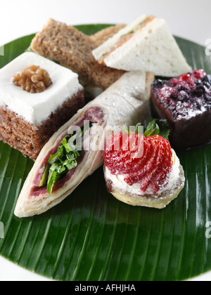 Selezione di crostini di pomeriggio Foto Stock