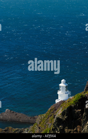 Hartland Point Lighthouse sulla North Devon Coast, Inghilterra. Foto Stock