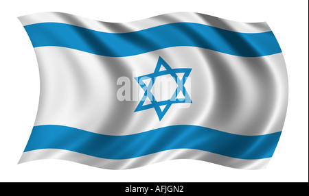 Bandiera di Israele Foto Stock