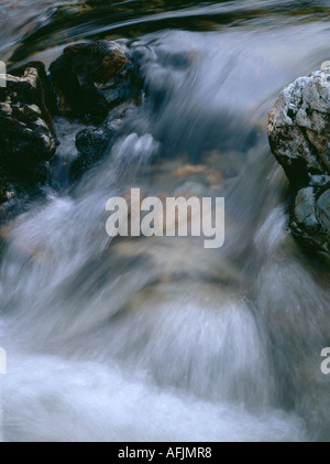 Cascata in Glen Sannox sull'isola di Arran in Scozia Foto Stock