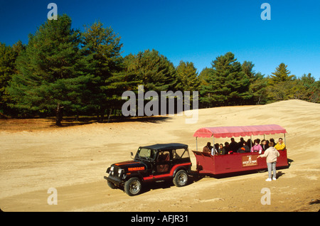 Maine Freeport Desert of Maine agricoltura impropria, tecniche ha causato la perdita permanente di topsoil ora attrazione turistica, danni al danneggiato, Foto Stock