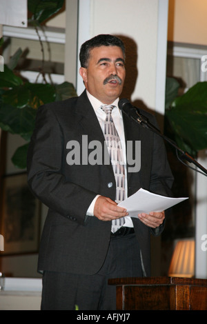 Amir Peretz leader dei laburisti israeliani Giugno 2006 attuale vice primo ministro e ministro della Difesa Foto Stock