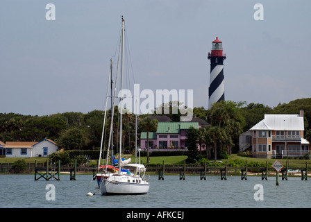 Sant'Agostino faro sull isola di Anastasia Sant Agostino Florida Foto Stock