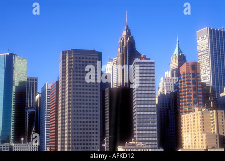 La città di New York skyline di Manhattan NYC USA Foto Stock