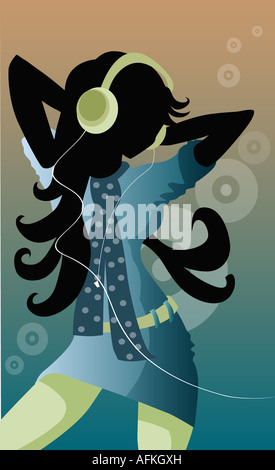 In prossimità di una donna dancing Foto Stock