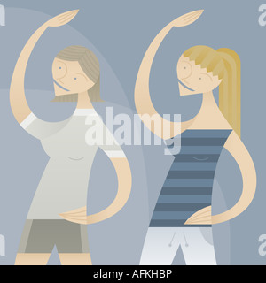 Due donne che danzano Foto Stock
