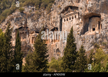 Le tombe di roccia di Dalyan, Turchia Foto Stock