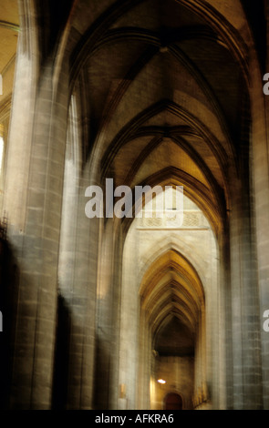 Corridoio arcuato interno La Cathédrale Sainte-Marie d'Auch, AUCH, Francia. Foto Stock