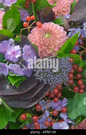 Bouquet con diversi fiori colorati Foto Stock