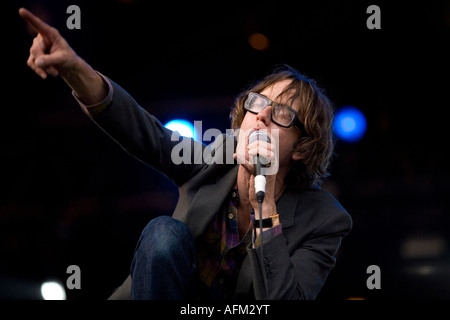 Jarvis effettuando in corrispondenza di Connect Music Festival in Scozia Foto Stock