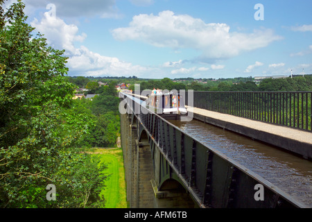 Regno Unito Galles Clwyd Pont Cysyllte Aquaduct su Shropshire Union Canal Foto Stock