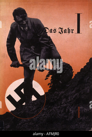 Nazismo / nazionalsocialismo, propaganda, libro 'come Jahr i'', titolo, 1934, Adolf Hitler, Germania nazista, Terzo Reich, 20th secolo, , Foto Stock