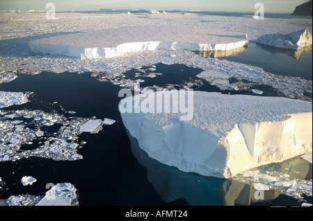 Ice floes a Cape Adare Antartide Foto Stock