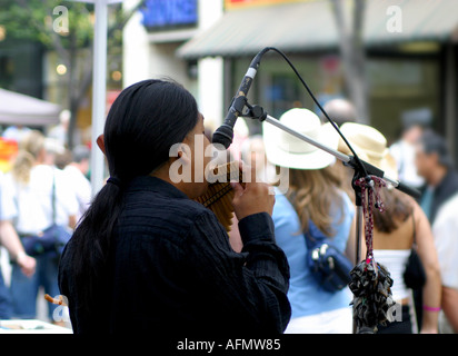 MUSICAINS intrattenimento presso un festival di strada Foto Stock