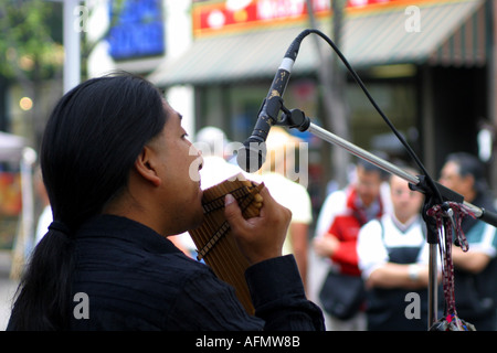 MUSICAINS intrattenimento presso un festival di strada Foto Stock