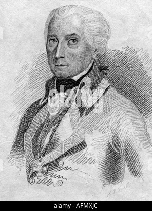 Kray von Karjowa, Paul Baron, 5.2.1735 - 19.1.1804, generale austriaco, ritratto, incisione, pubblicato 1807, Guerre Napoleoniche, , Foto Stock