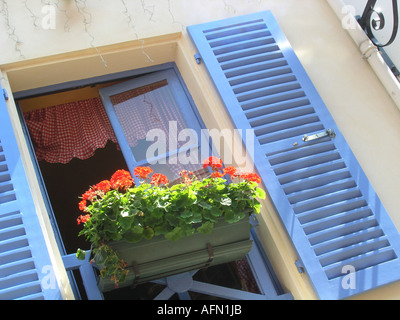 Dettaglio del pittoresco ristorante La Pétaudière all'angolo di rue Poulbot Montmartre Parigi Francia Foto Stock