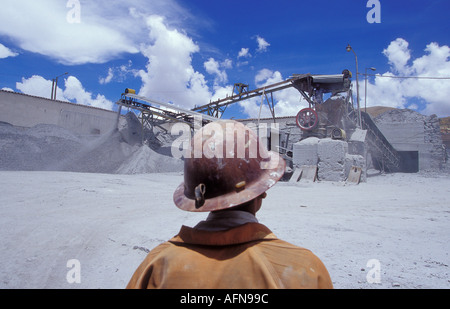 Bolivia Potosi la raffineria fabbrica furono lo stagno argento e zinco in lavorazione Foto Stock