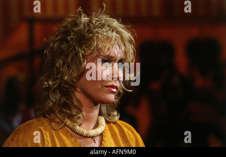 Fältskog, Agnetha, * 5.4.1950, cantante svedese, ex membro pop gruppo di musica Abba, gig, portrait, 1983, , Foto Stock