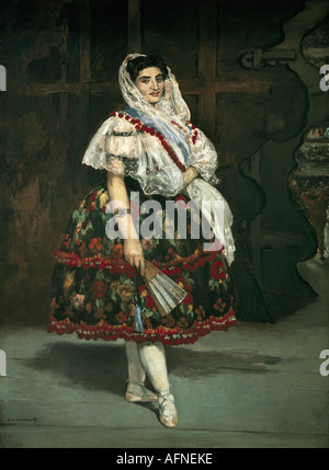 "Belle Arti, Manet, Edouard, (1832 - 1883), pittura, "Lola de Valence", 1862, olio su tela, 123 cm x 92 cm, il museo d' Orsay, Par Foto Stock
