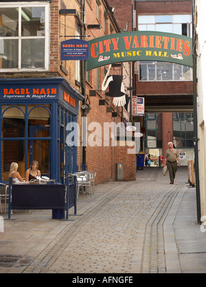 Varietà di City Music Hall segno LEEDS YORKSHIRE INGHILTERRA Foto Stock