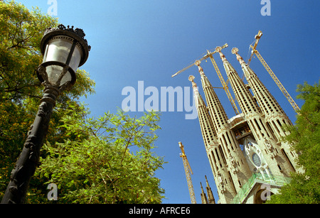 Gaudi s famosa cattedrale Sagrada Familia a Barcellona Spagna Foto Stock