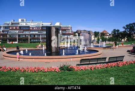 Fontana in Kristiansand Yacht Harbor Norvegia Foto Stock