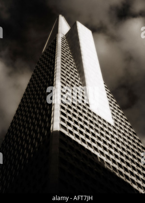 Piramide Transamerica (1969-1972). Dal Quartiere Finanziario di San Francisco. San Francisco. Lo Stato della California. Stati Uniti d'America Foto Stock