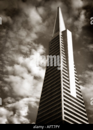 Piramide Transamerica (1969-1972). Dal Quartiere Finanziario di San Francisco. San Francisco. Lo Stato della California. Stati Uniti d'America Foto Stock