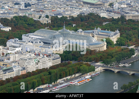 Vista aerea del Grand Palais di Parigi, Francia Foto Stock