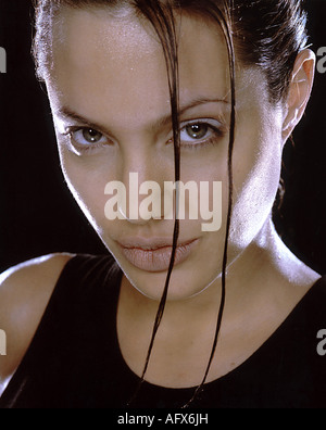 LARA CROFT tomb raider 2001 Paramount film con Angelina Jolie Foto Stock