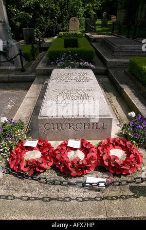 Winston Churchill grave Foto Stock