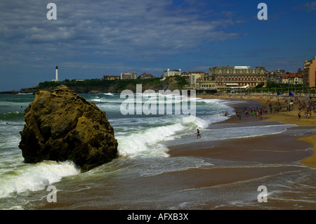 Spiaggia di Biarritz, Francia Europa Foto Stock