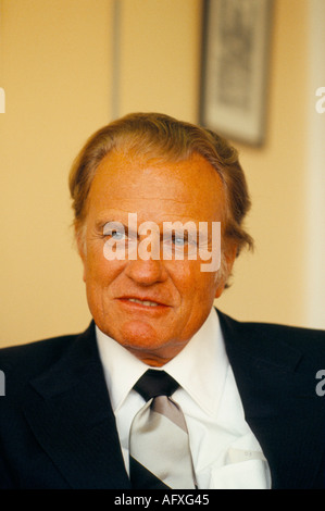 Billy Graham, ritratto di un cristiano evangelista americano. Londra 1990s Regno Unito. HOMER SYKES Foto Stock