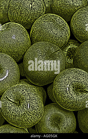 Completo di telaio illustrata "mele Granny Smiths' in dettaglio Foto Stock