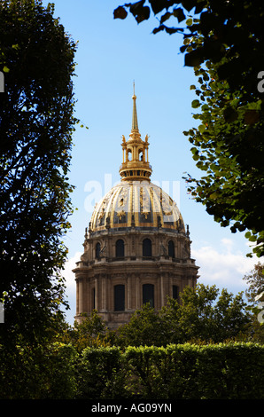 Hôtel des Invalides visto dal museo Rodin Garden Parigi Francia Foto Stock