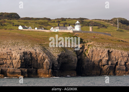 Incudine Point Lighthouse vicino a Swanage nel Dorset Foto Stock