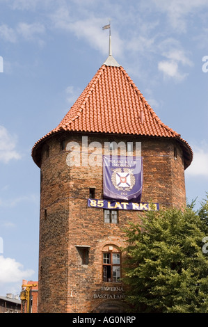 La torre del cigno a Danzica Polonia Baszta Labedz Foto Stock